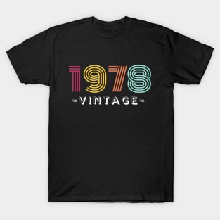 1978 vintage, 44 years old, age T-Shirt